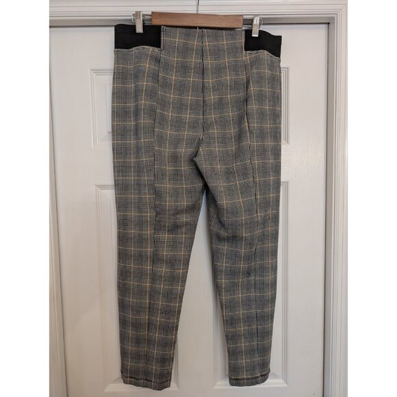 TERRA SKY Plaid Pull-on Stretch Ankle Pants - Picture 5 of 9